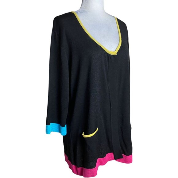 Angel Apparel NWT $163 Sweater Vintage Retro Striped Cardigan Women's Size 1XL - Picture 6 of 8